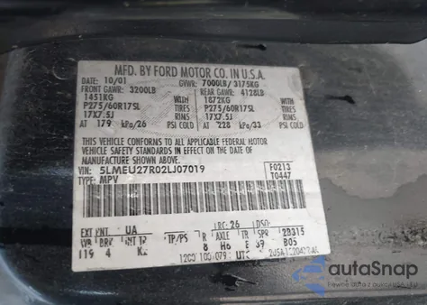 2002 Lincoln Navigator from USA, damaged, VIN 5LMEU27R02LJ07019